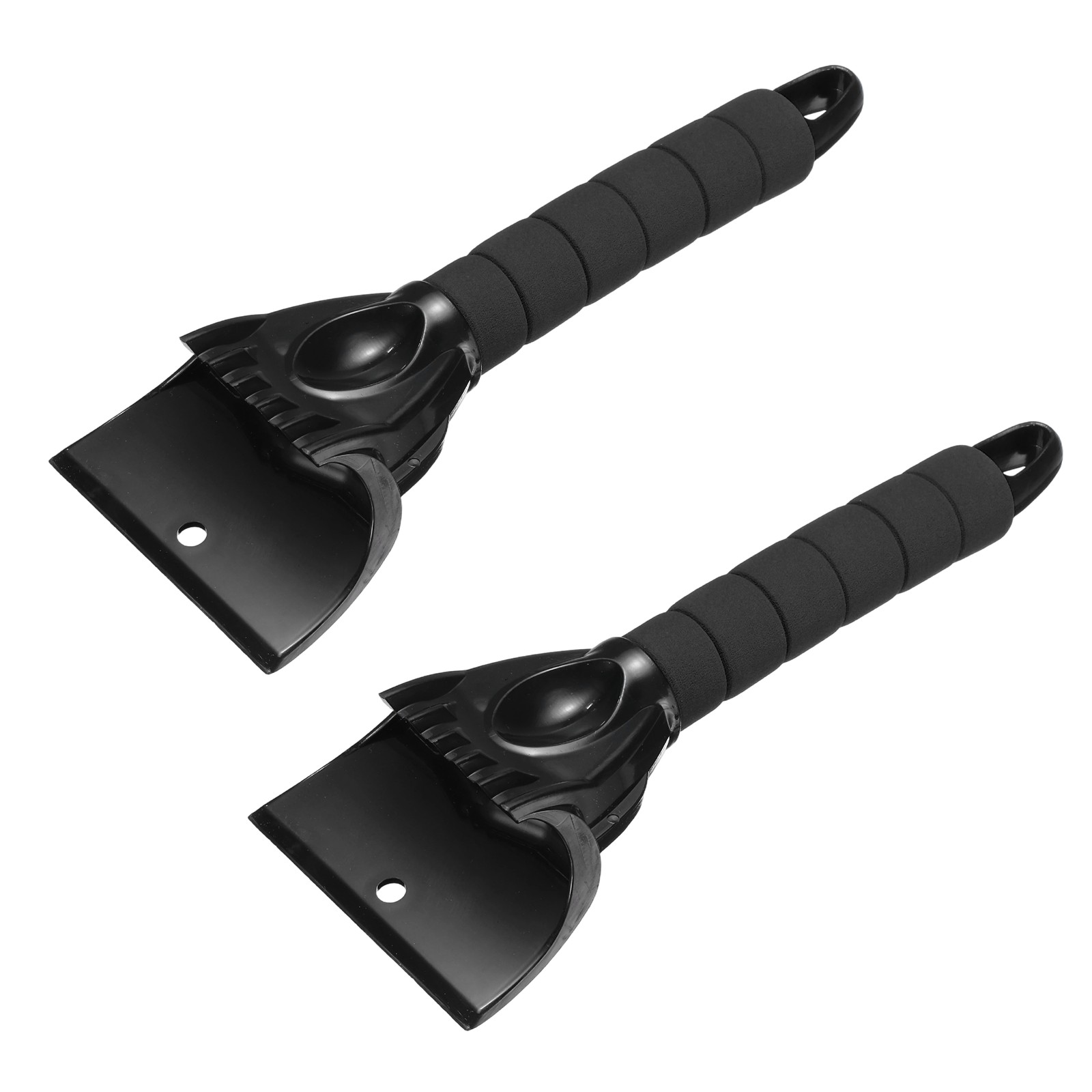 2Pcs Ice Scrapers for Car Windshield 10" x 4" Window Frost Removal Tools, Black