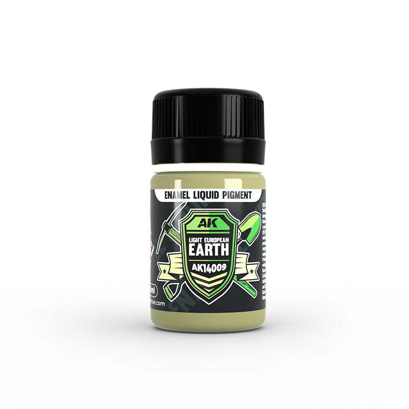AK Interactive AK14009 Light European Earth Liquid Pigment 35ml - US