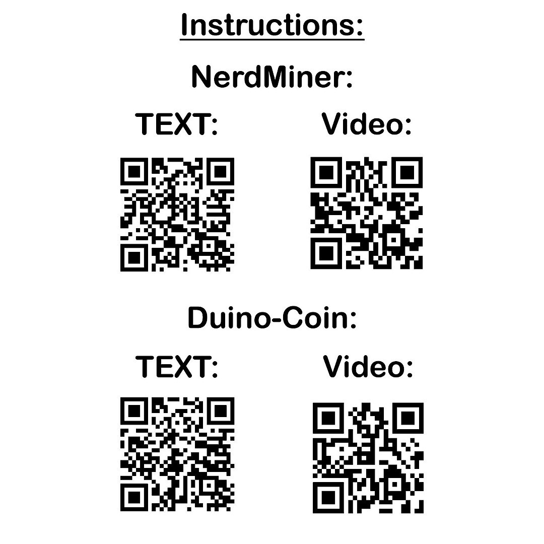 Mini Crypto Miner (NerdMiner & Duino-Coin Projects)