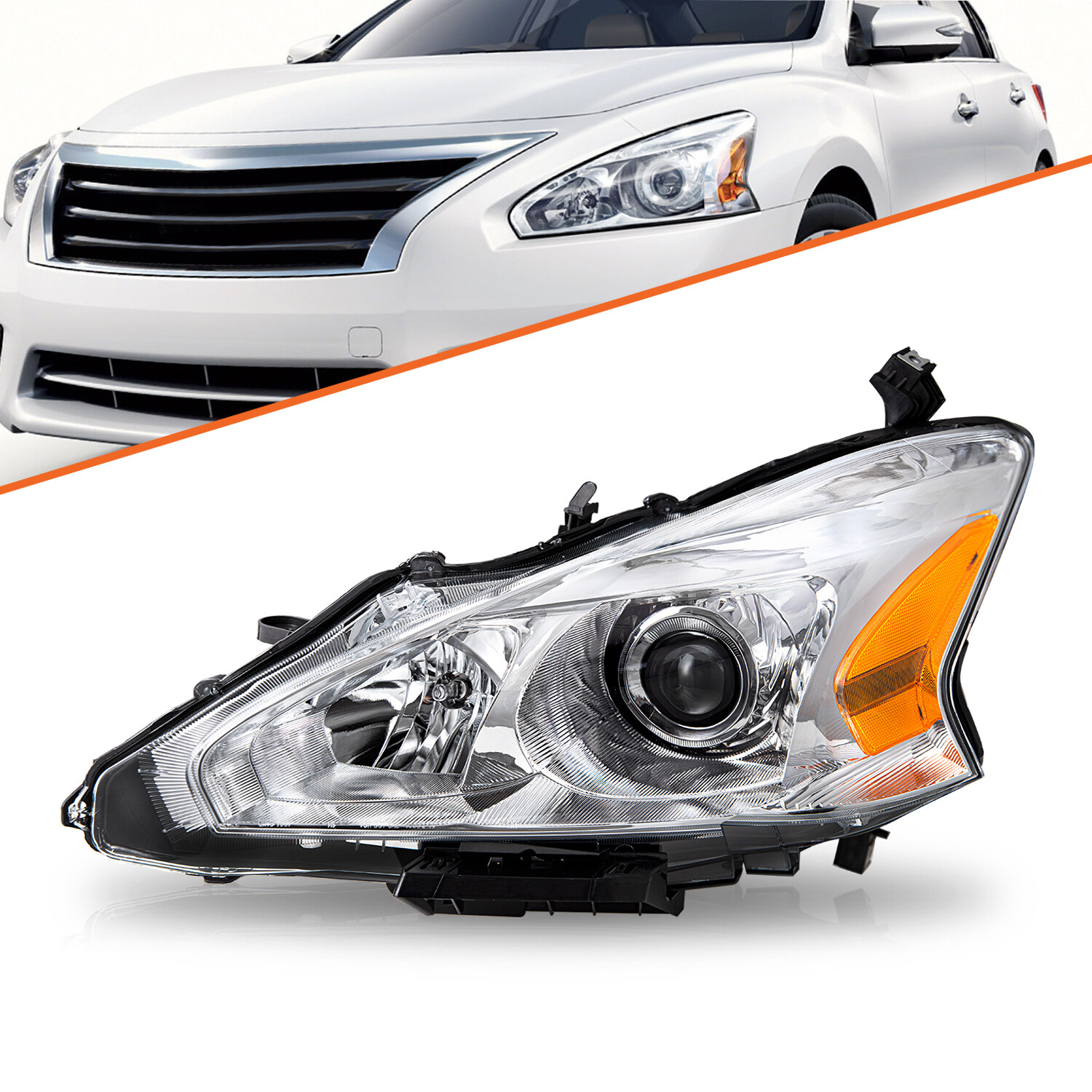 For 2013 2014 2015 Nissan Altima Sedan Halogen Projector Left Driver Headlight