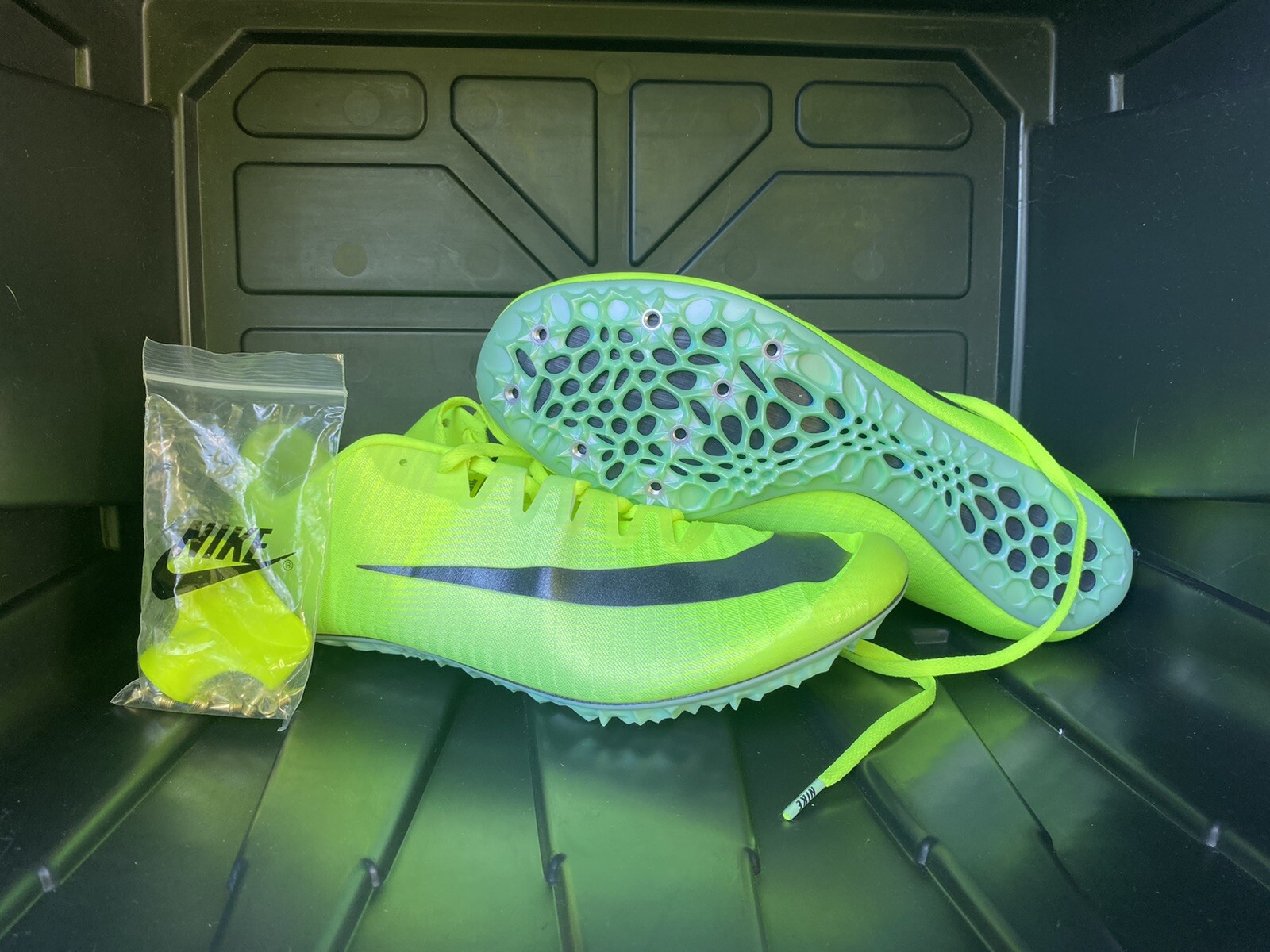NIKE MENS ZOOM JAFLY TRACK AND FIELD SHOES NWOB SIZE 12 W/SPIKES