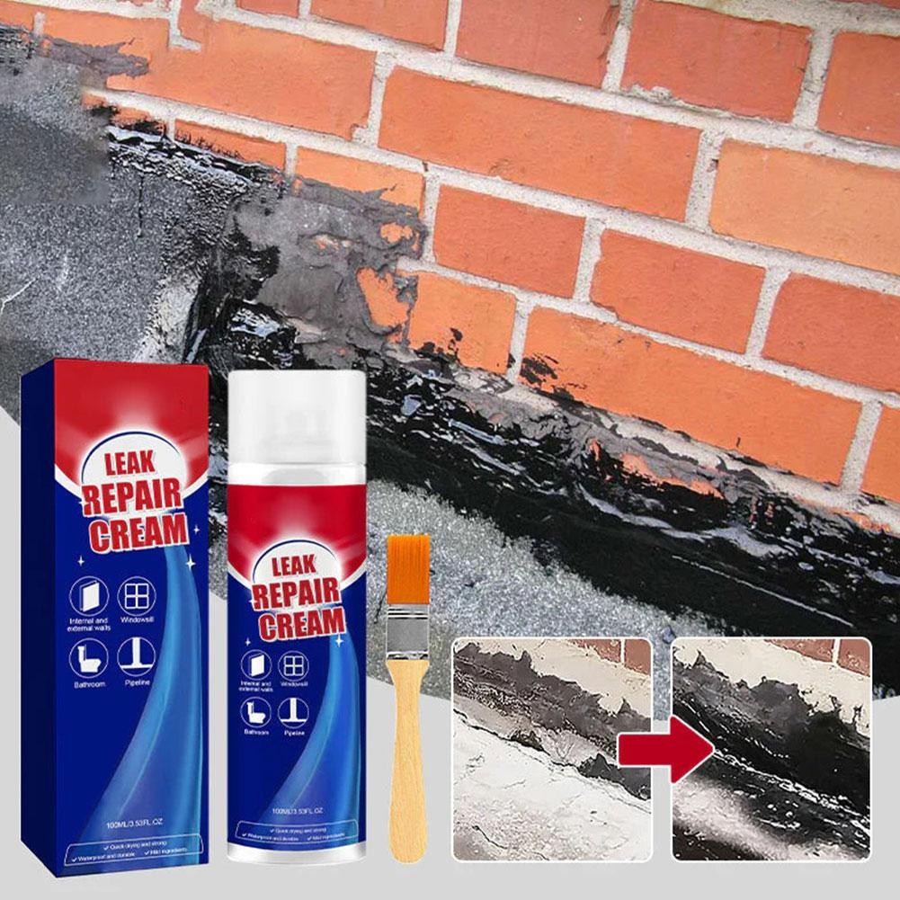 Leak Repair Waterproof Sealant Spray with Brush 100ml UK V1Q8
