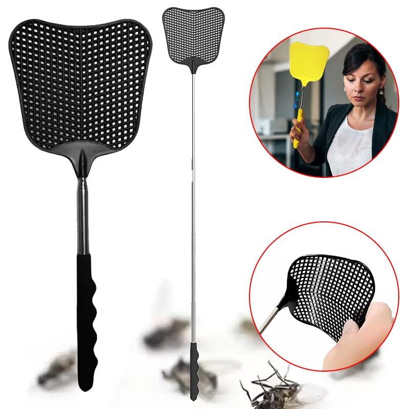 Telescopic Fly Swatter with Non-slip Grip  Durable Plastic  for Mosquito Control
