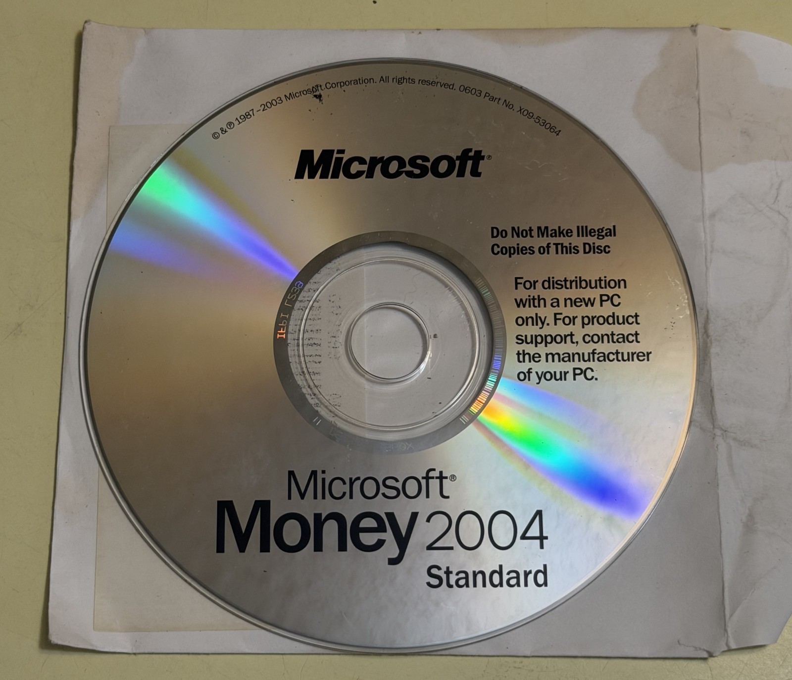 Microsoft Money 2004 Standard PC Dell w/ Serial Number & Tracking ID