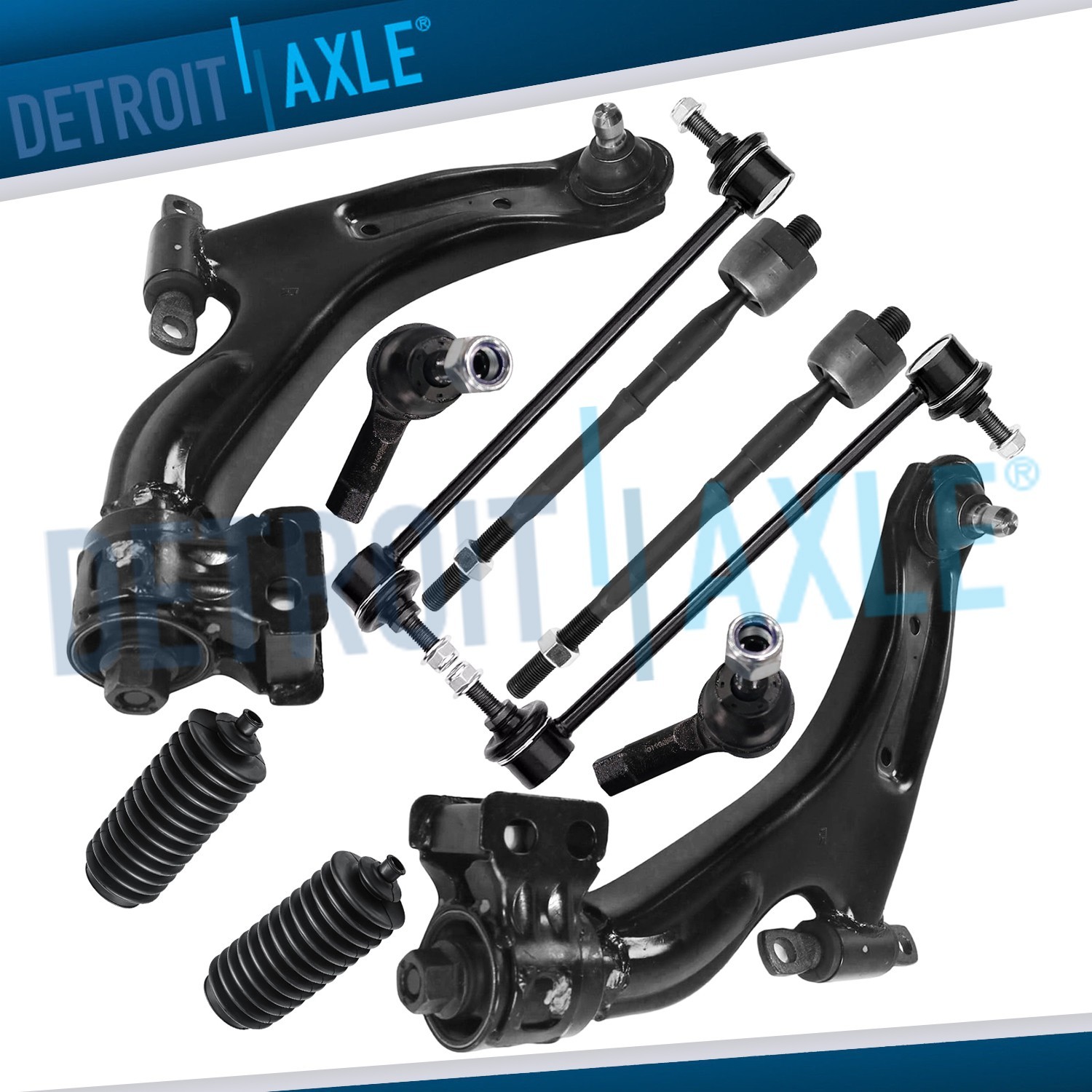 Front Lower Control Arms Tie Rods Suspension Kit for 2013-2015 Chevy Spark EV