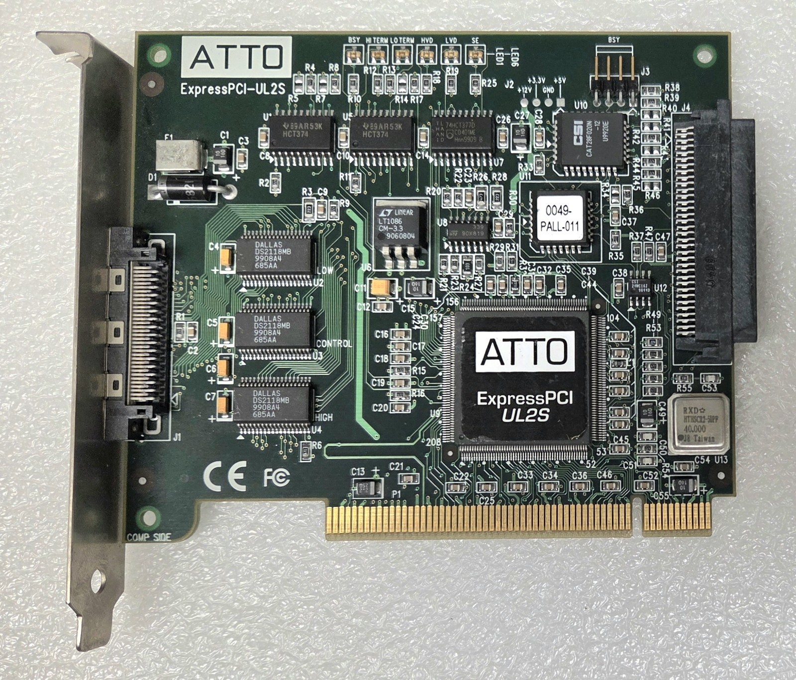 ATTO ExpressPCI-UL2S SCSI Controller Card, RAID, Bootable