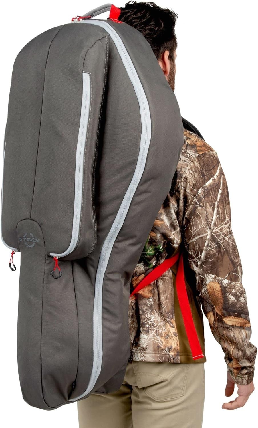 Titan Krait Soft-Shell Gear Case w/ Oversized Accessory Pockets Gray/Red