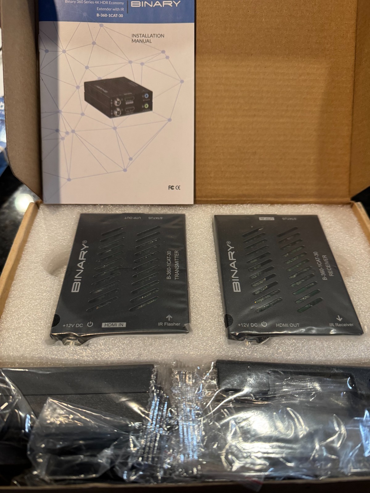 Binary 360 Series 4K HDMI  Extender  model# B-360-1CAT-30 open box  free ship