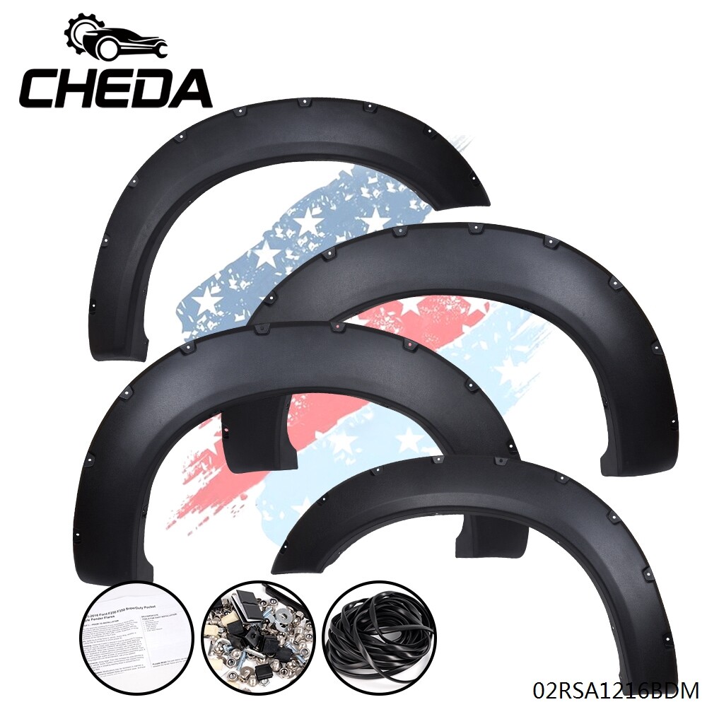 Fit For Ford F-250 F-350 Super Duty 2011-2016  Pocket Rivet Fender Flares New