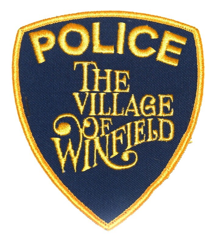 WINFIELD VILLAGE ILLINOIS IL Sheriff or Police Patch VINTAGE OLD MESH