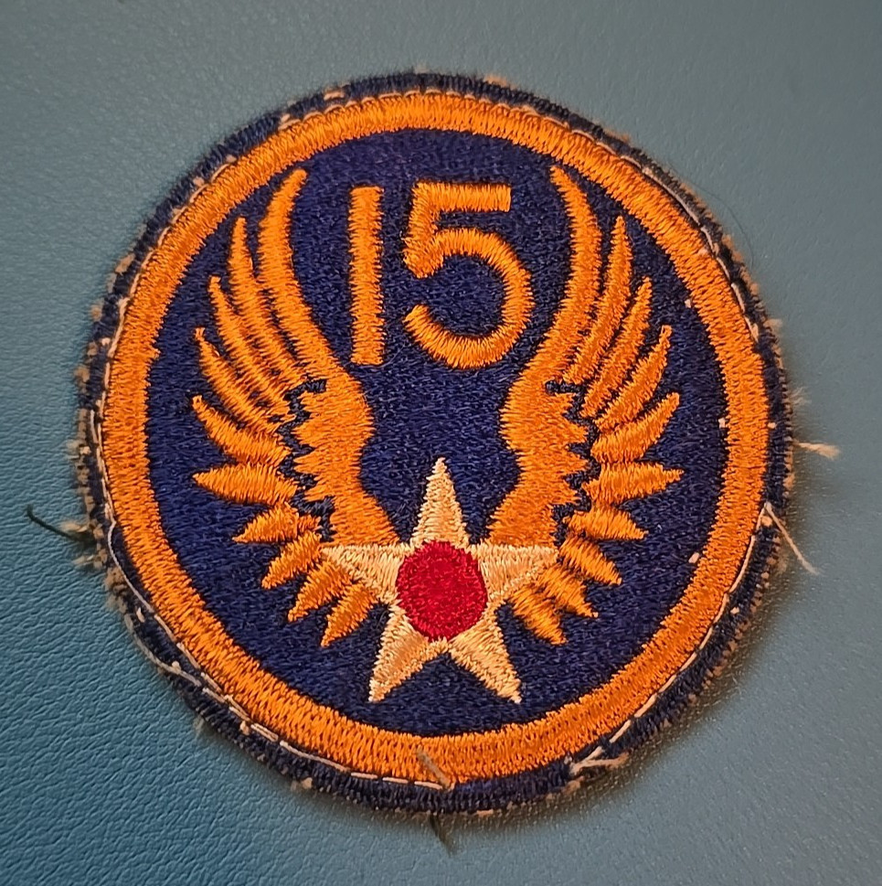 15th Air Force Patch-Off Uniform-1st Black Pilots Tuskegee-Snow Back-WW-II*