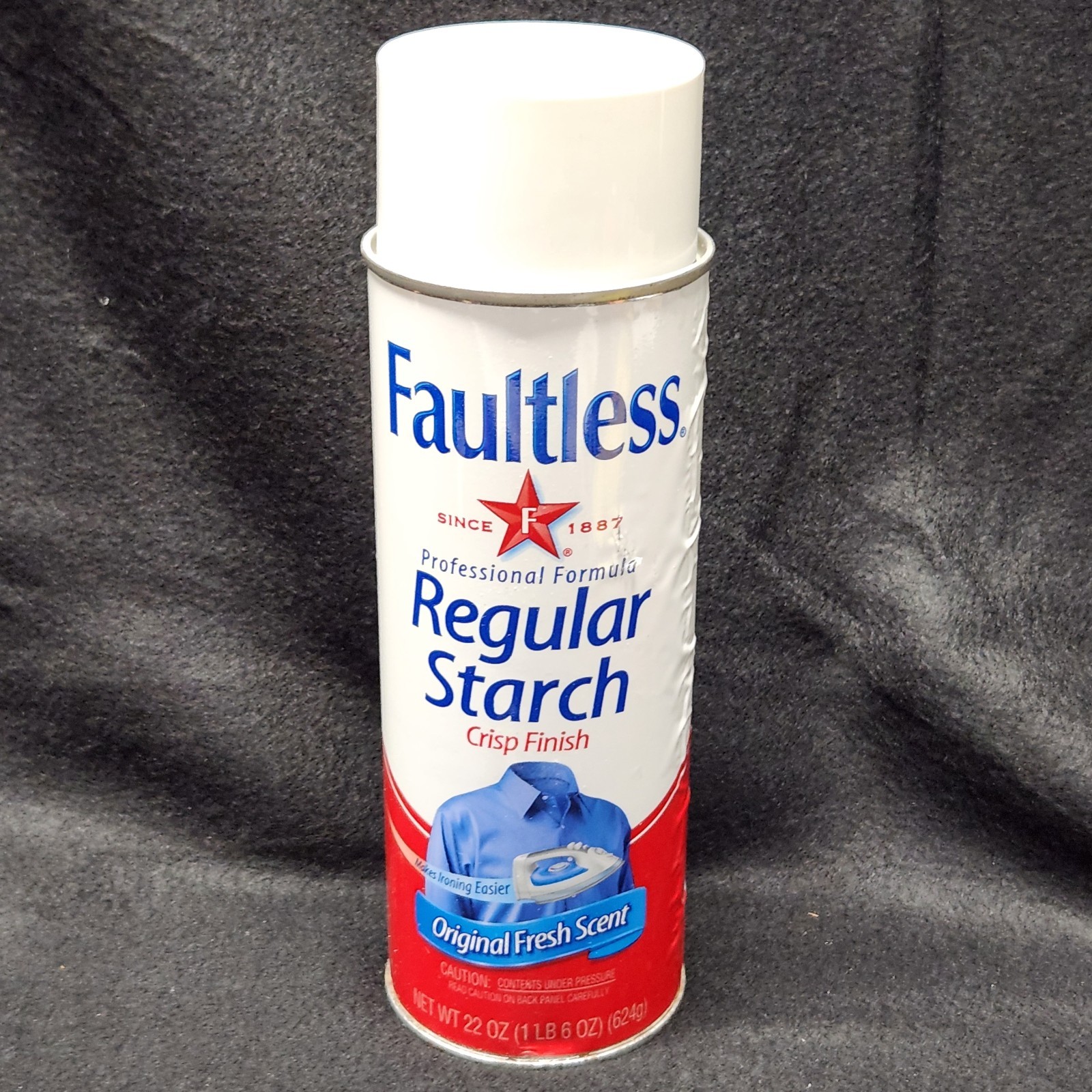 Vintage Faultless Professional Formula Regular Spray Starch 22 Oz RARE NOS