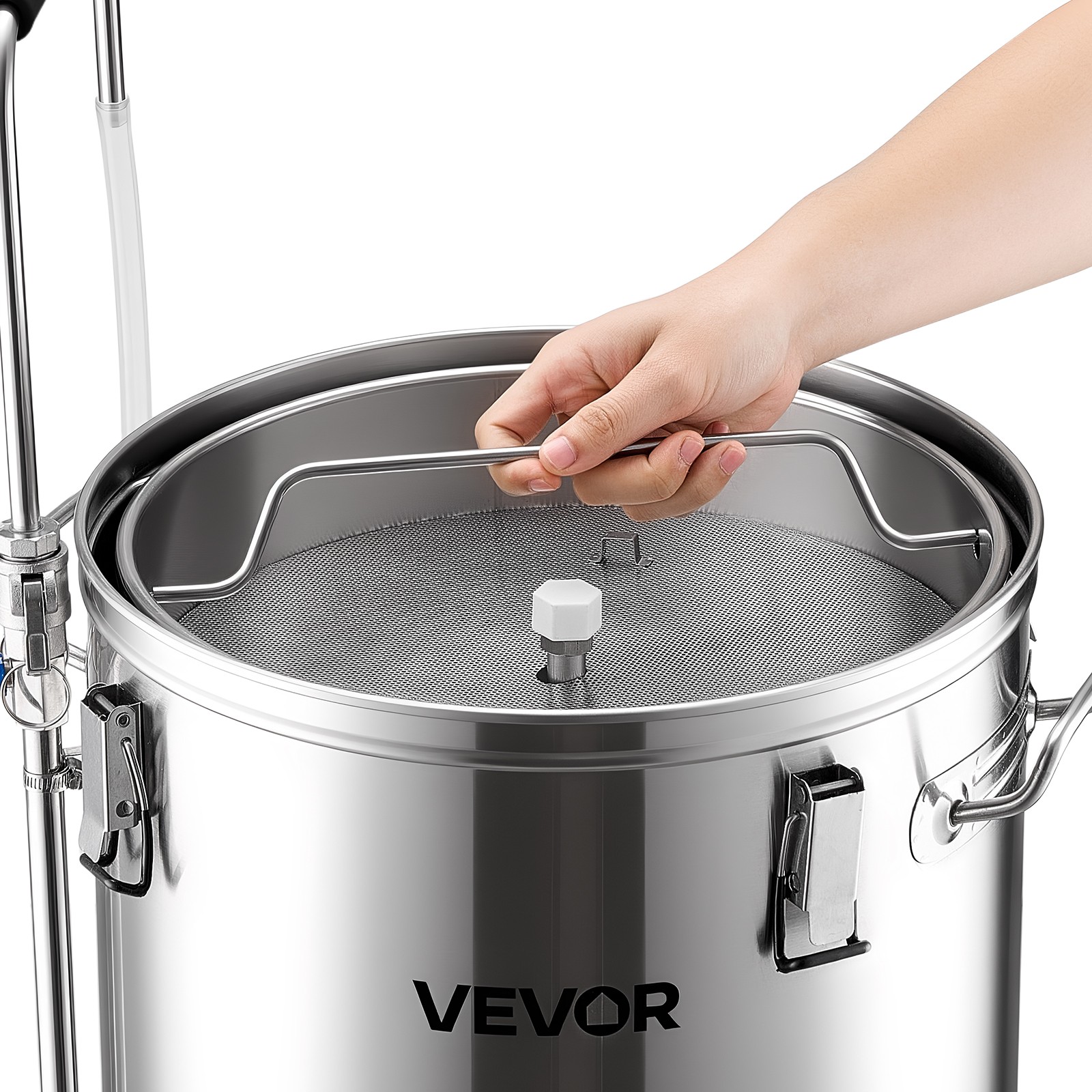 VEVOR Home Beer Brewing Machine Grain Brewing System w/ Circulating Pipe 16 Gal
