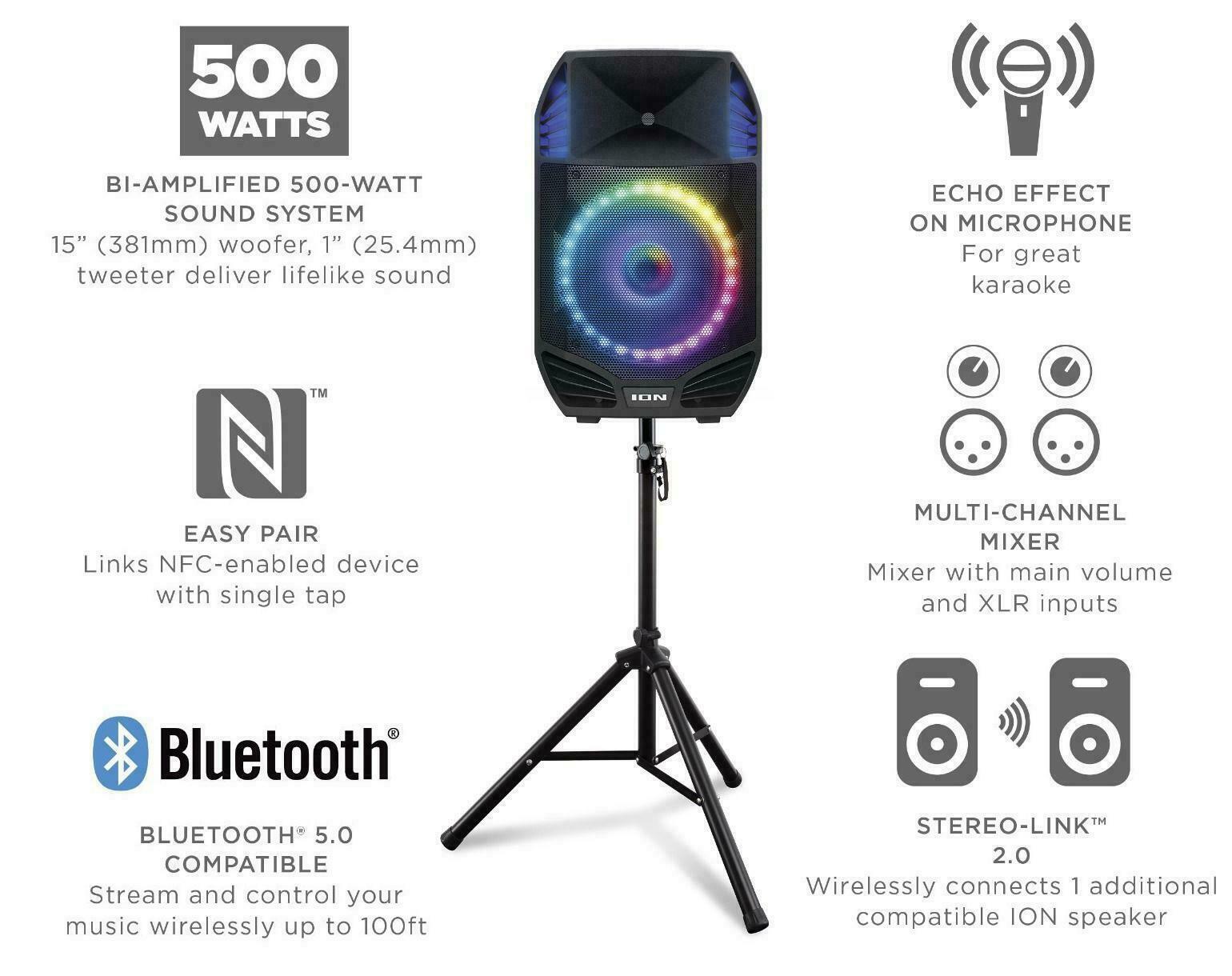 ION Total PA Prime - Wireless Bluetooth PA Speaker with Acoustic Optimization