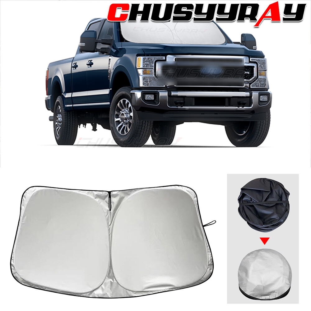 For Ford F250 2018 Windshield Sun Shade Front Window Cover Car Visor Foldable