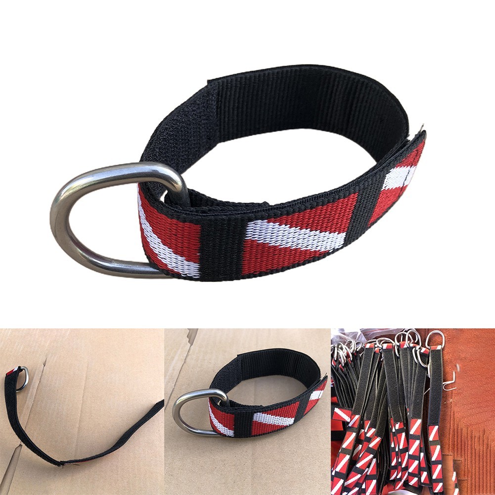 Wrist Strap Diving Adjustable Black Diving Flag Pattern Easy To Use Nylon Scuba