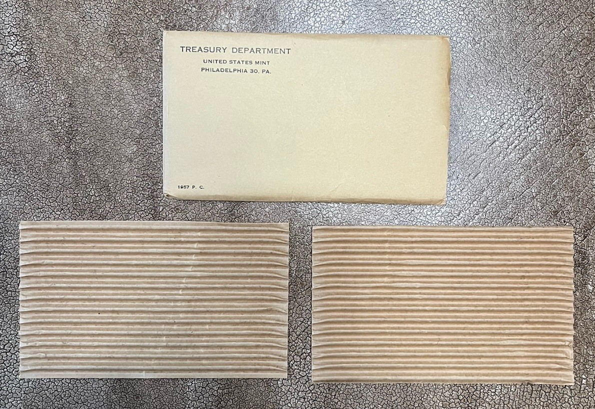 1957 Proof Set Envelopes (Side Load and Top Load) (NO COINS)