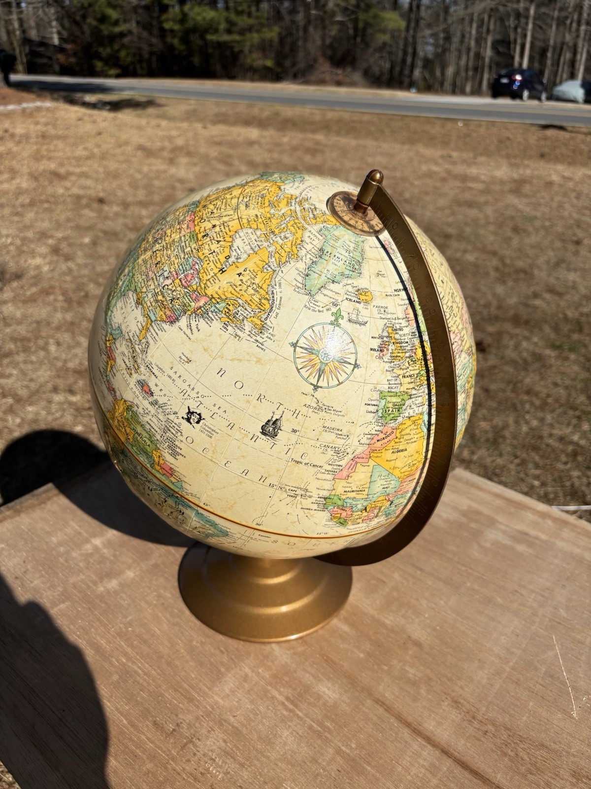 Vintage Replogle Raised Relief World Classic Series 12" Diameter Globe, 17" Tall