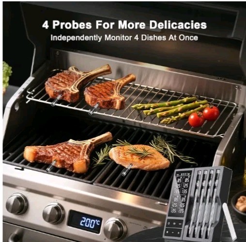 Wireless Smart Meat Thermometer..Wireless BBQ Meat Thermometer With APP