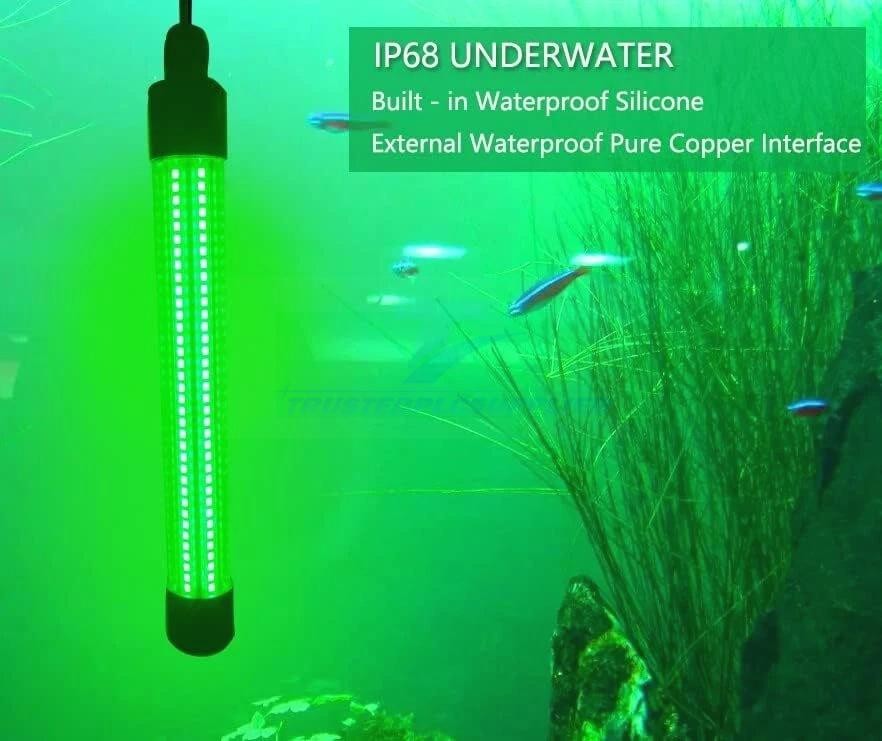 50000Lumens 126 LED Green Underwater Fishing Light Lamp Fish Attract 5m 12V