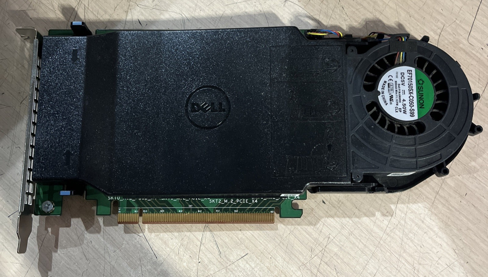 DELL DPWC400  QUAD M.2 PCIE SOLID STATE DRIVE ADAPTER CARD NO SSD