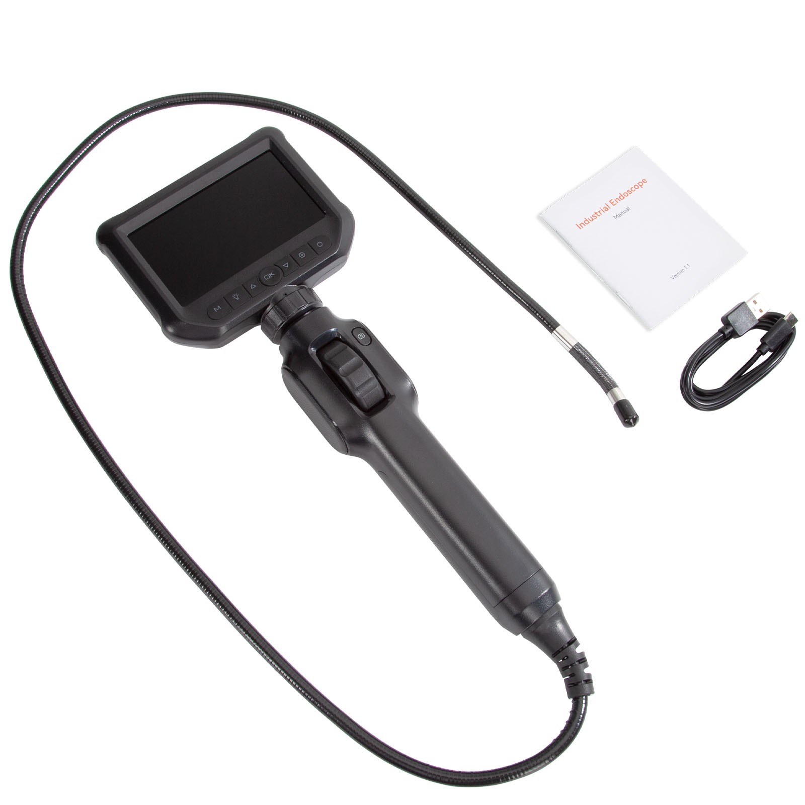 Two-Way Articulating Borescope Camera with Light Endoscope Inspection Camera