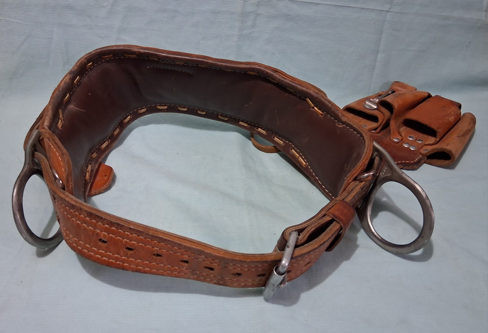 Bashlin Industries #88 Linemens Leather Belt Size D21 ASTM USA MADE