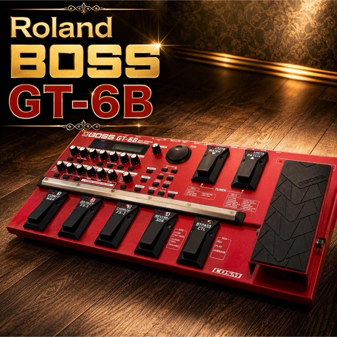 Roland BOSS GT-6B Bass Multi Effects Pedal Processor With AC Adapter Japan used