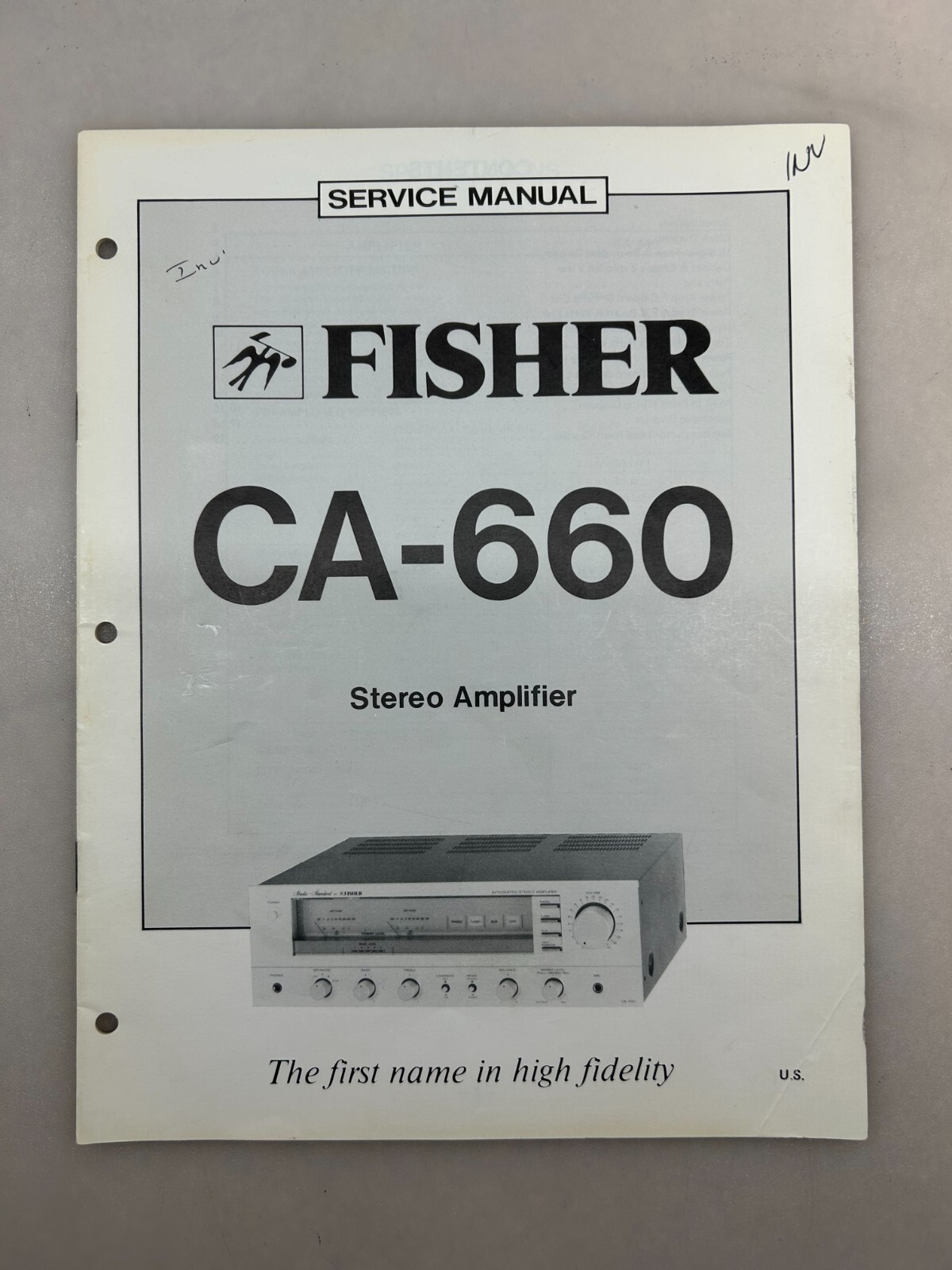 Fisher CA-660 Original Service Manual Free Shipping