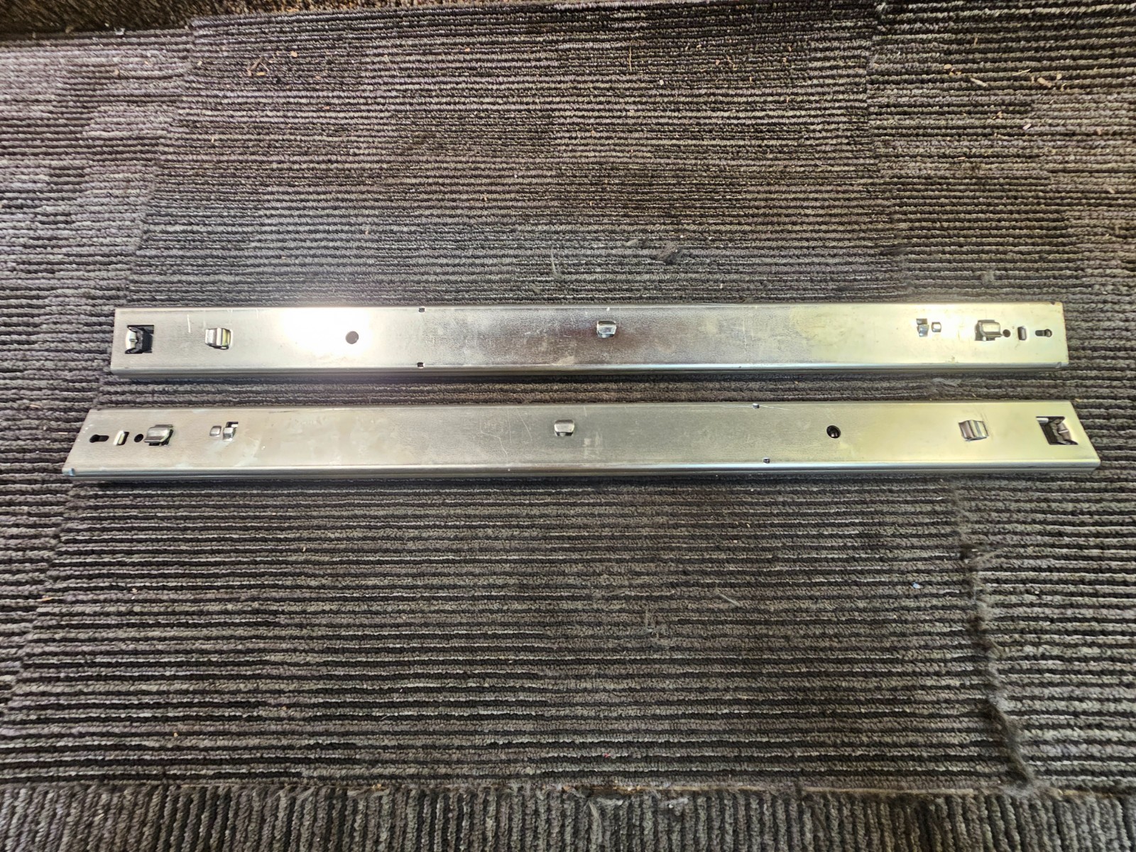 (QTY 2) Heavy Duty Full Extension 27-inch Drawer Slide, Stainless Steel Silver