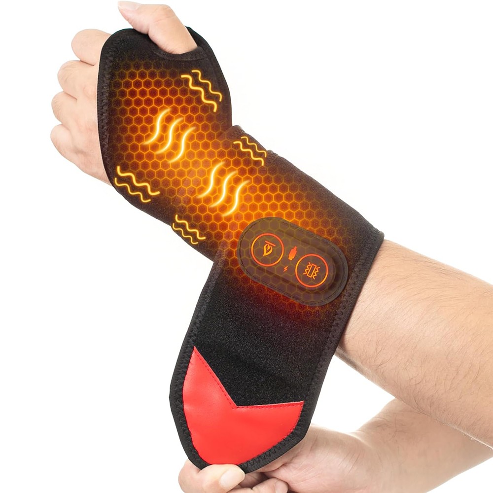 Wrist Heating Pad, Cordless Hand Wrap Brace, 3 Heat Levels, Carpal Tunnel Relief