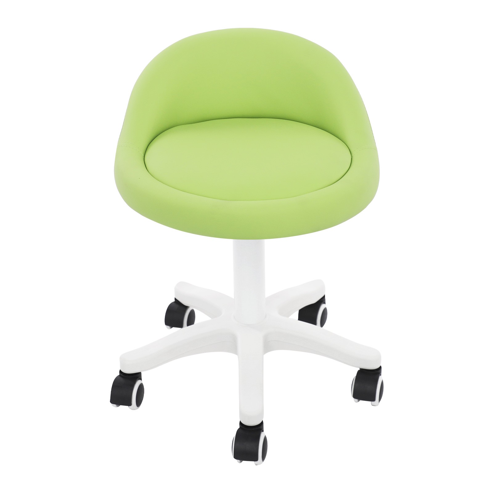 Adjustable Beauty Salon Chair Rolling Stool Rolling Stool with Low Backrest