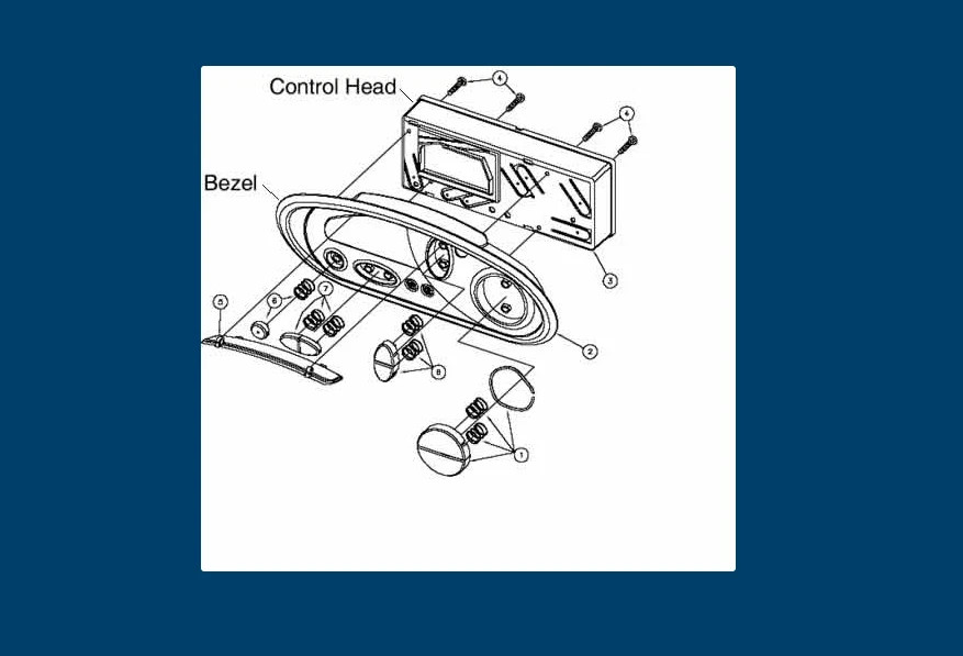 Hot Spring Spas 71509 Control Panel Bezel 2 Pump 98 - NEW NO IMPORT FEES