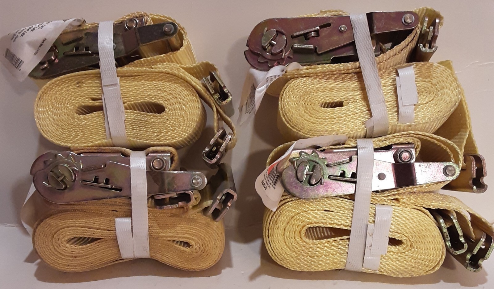4 PC. 2" x 16' E TRACK CAM STRAP TRUCK CARGO VAN RATCHET TIE DOWN FREE SHIPPING