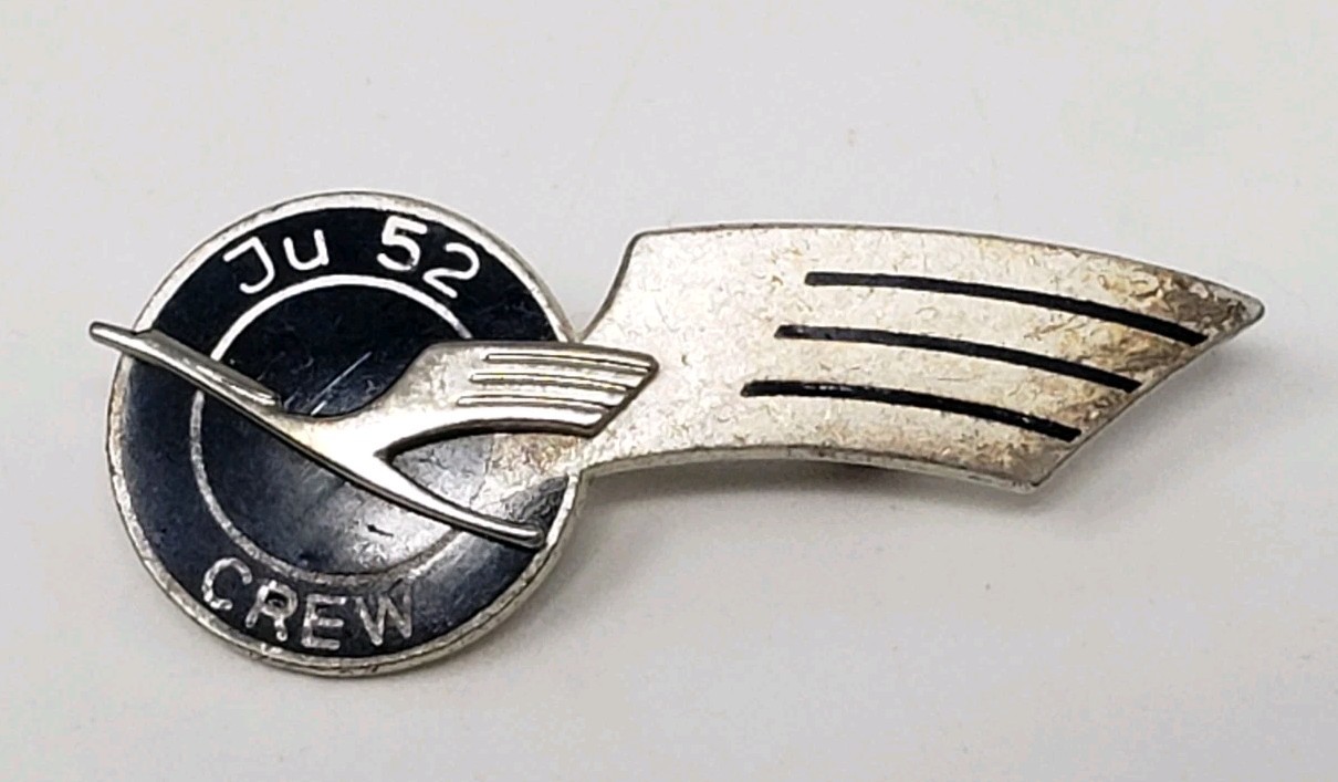JU 52 Crew Wing Lufthansa German Aircraft WWII