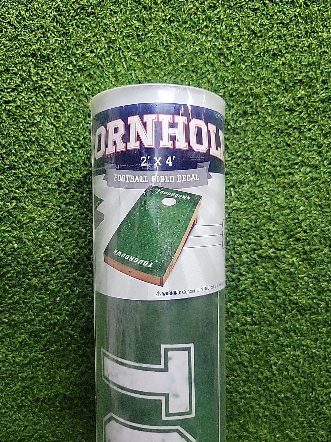Cornhole Board Decal 2'x4' Football Field Game Vinyl Stickers