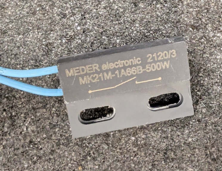 New, Standex Meder, MK21M-1A66B-500W, SENSOR REED SW SPST-NO W LEADS - Lot of 2