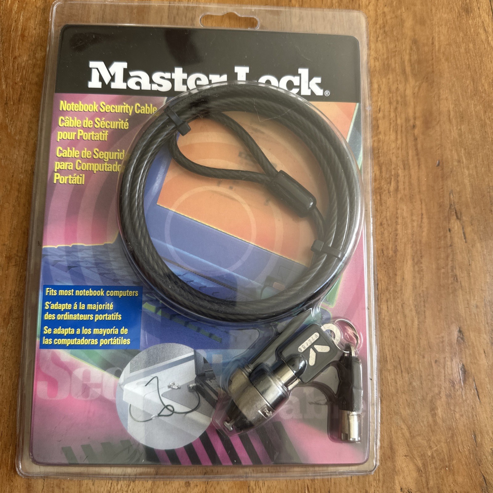 ✅New! MASTER LOCK  Universal Notebook Security Cable #64032 Anti Thef Laptop PC