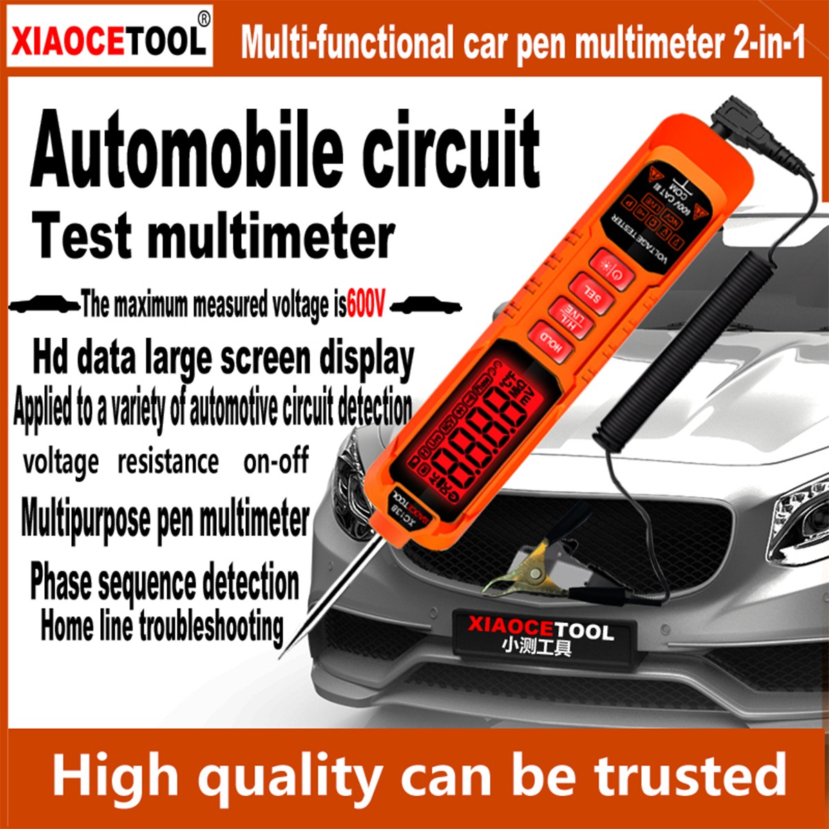 Digital Multimeter AC DC Voltmeter Ammeter Ohmmeter Volt Tester Meter