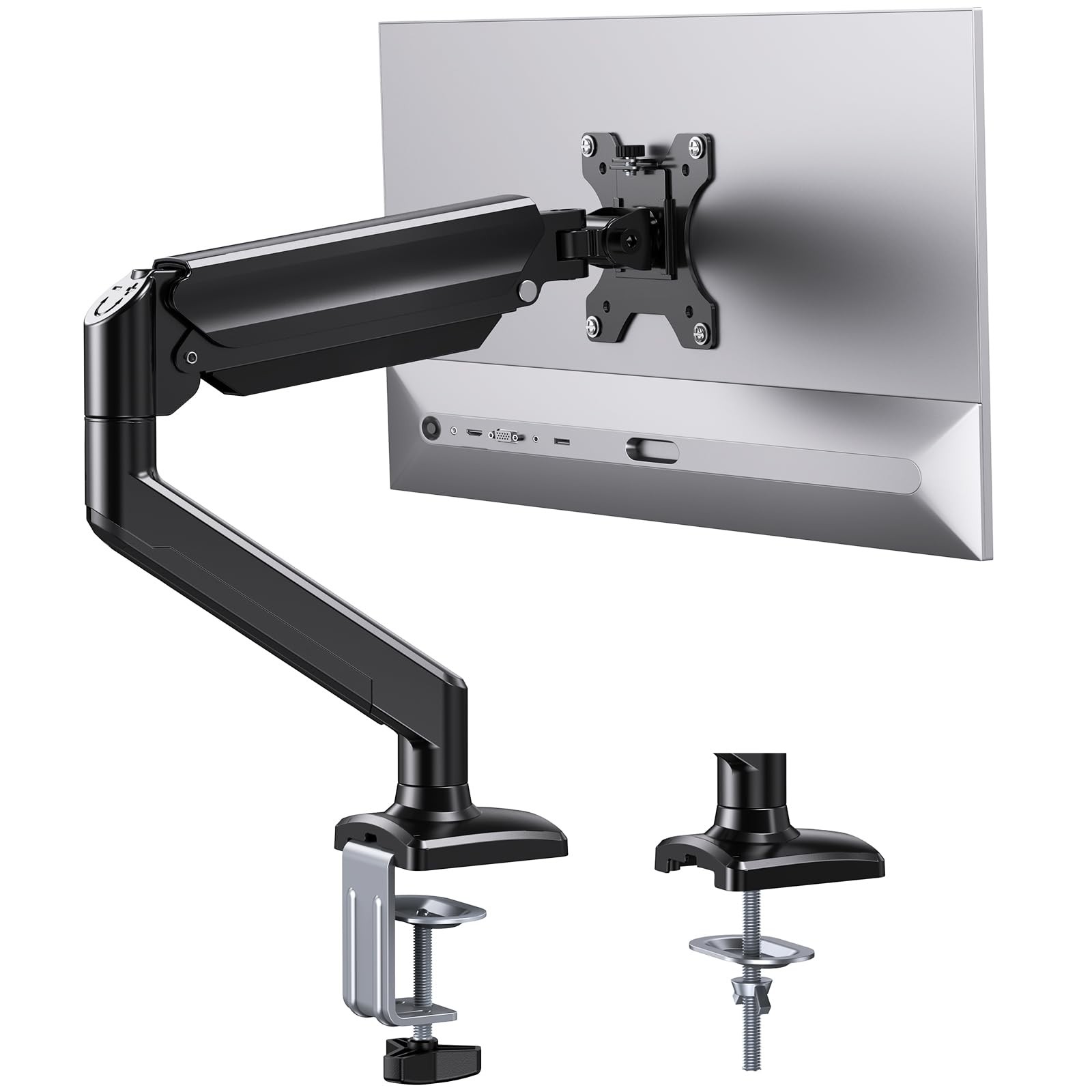 Single Monitor Arm 13-34 Inch Screens Adjustable Gas Spring Mount VESA 100