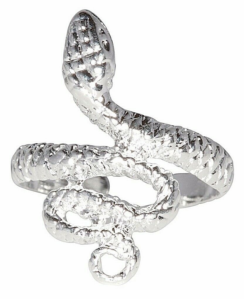 New .925 Sterling Silver Snake Toe Ring adjustable size | Made In USA