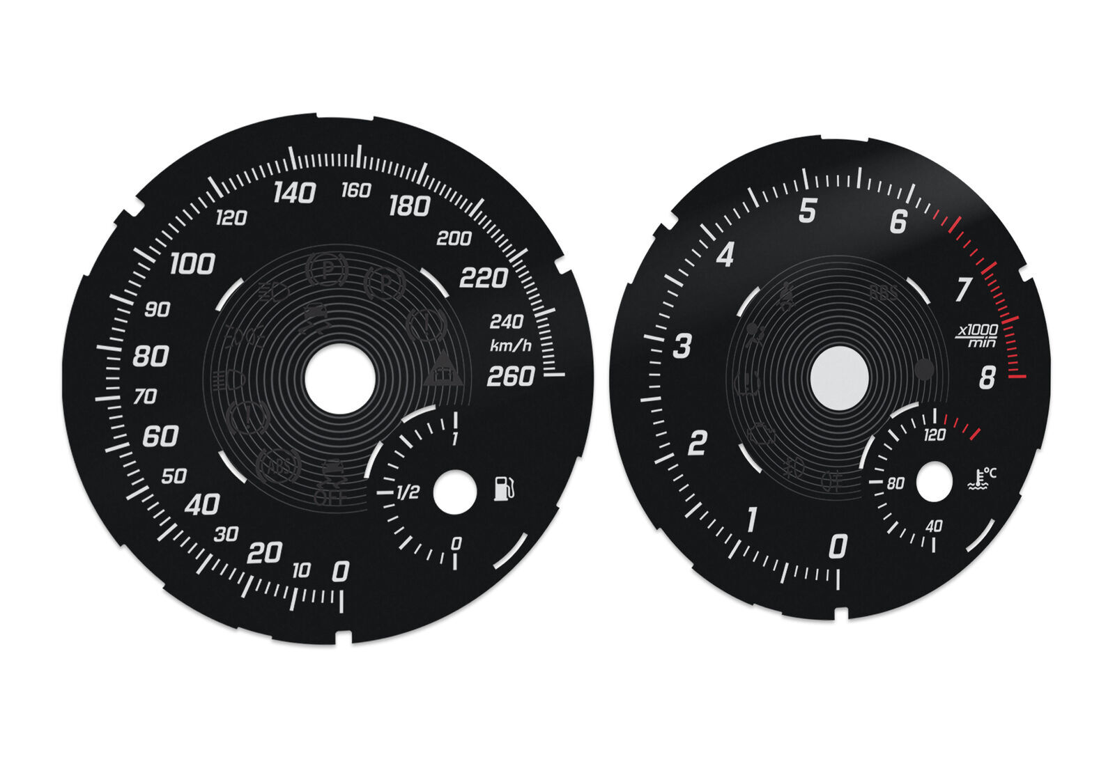 For Mercedes-Benz SL R231  - Speedometer dials from MPH to km/h Gauges