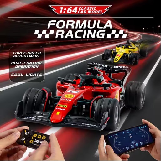 Alloy RC Car 1:43 2024 F1 Alloy Car Model Formula Racing Die Cast Toy SF24 RB20