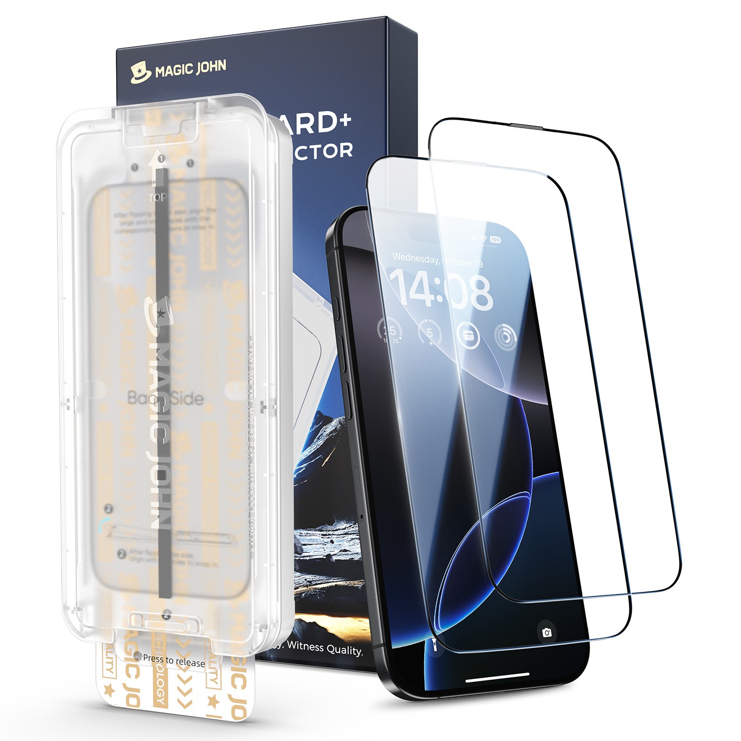 MAGIC JOHN 3rd Gen for iPhone 16 Pro Max Screen Protector Tempered Glass Privacy