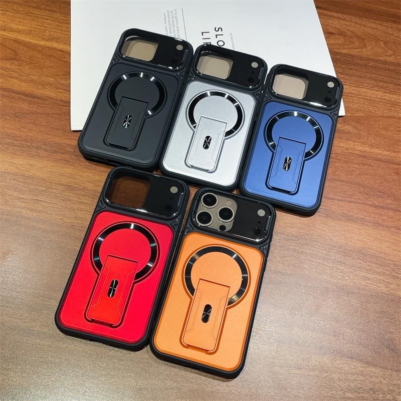 Magnetic Invisible Stand Case for iPhone 17/16/15/14 Series,360° Drop Protection
