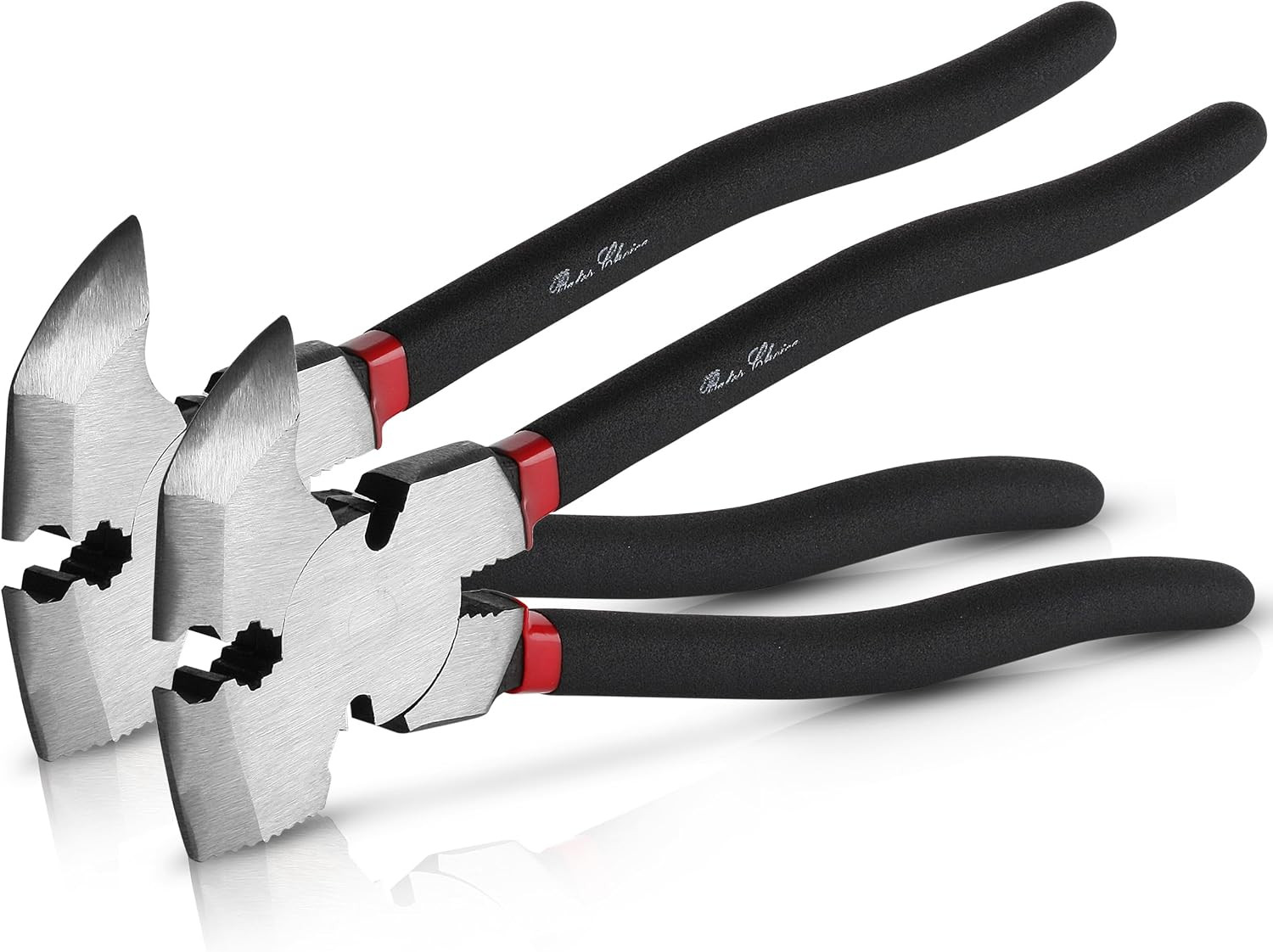 2 Pack 10.8 Inch Fencing Pliers, Multi Tool Fence Pliers, Barbed Wire Fence Tool