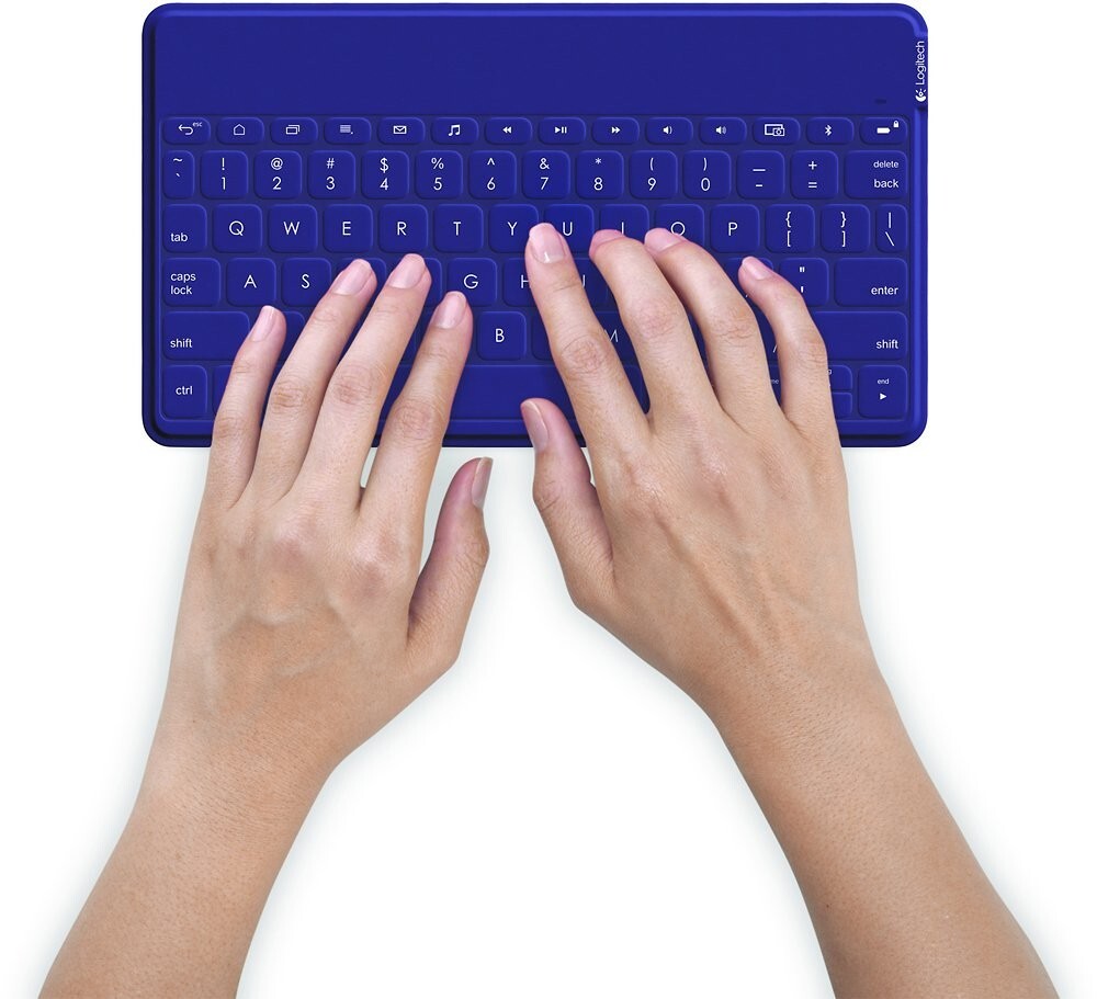 Logitech Keys To Go Keyboard Ultra Portable Blue for ipad iphone Apple Tv