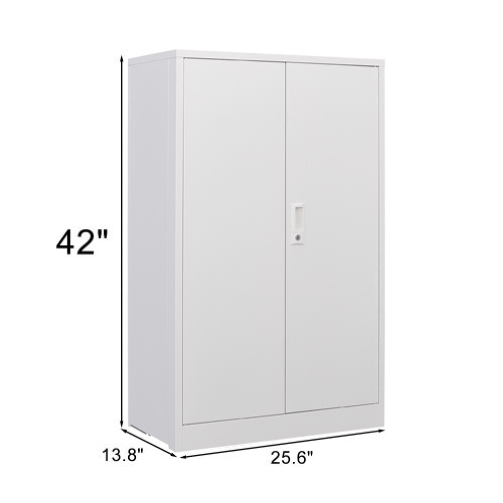 42" Adjustable Divider Folding Storage Cabinet Lockable, for Office Garage