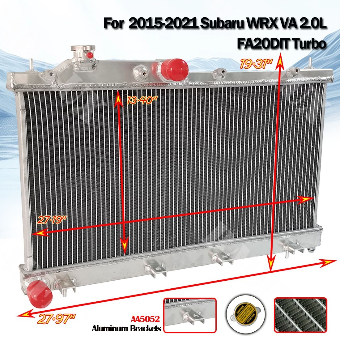 #13459 Radiator For Subaru WRX Legacy Outback 2015-2021 2.0L/2.5L Full Aluminum