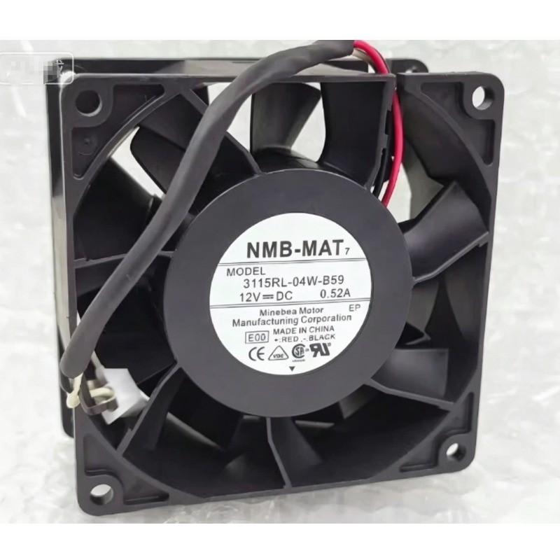 1PCS NEW NMB 3115RL-04W-B59 server chassis fan DC12V 0.52A 8038 8cm 3-wire